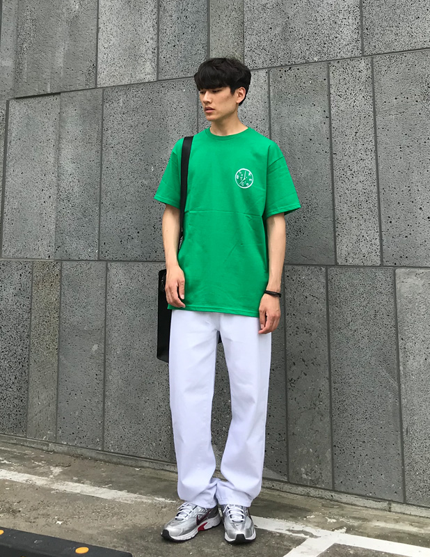 L.como Logo T-Shirt_Green 서포터 김명엽 / 178cm