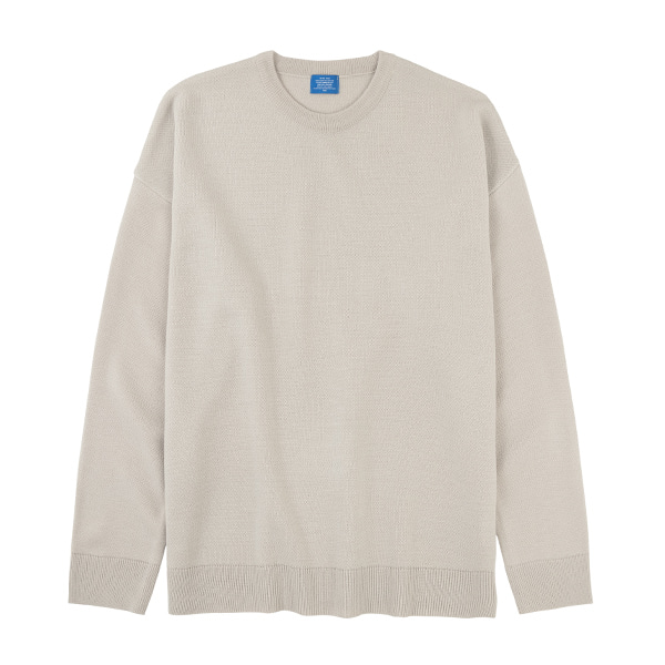 Akio Stack Over Round Knit_Light gray