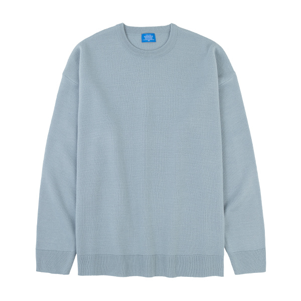 Akio Stack Over Round Knit_Sky blue