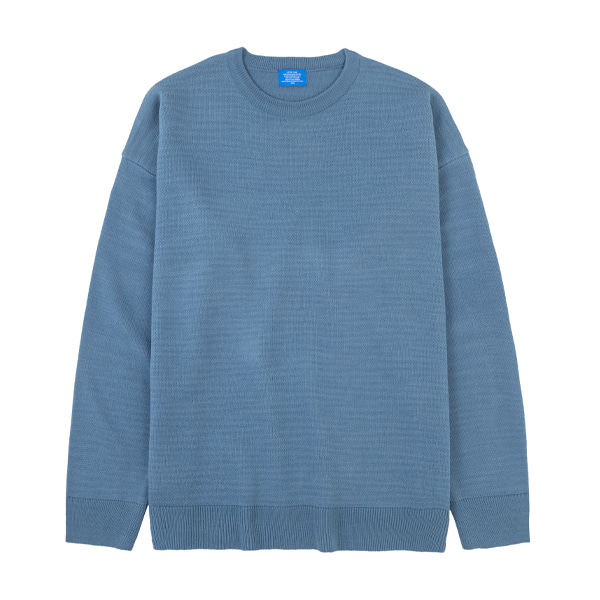 Akio Stack Over Round Knit_Light blue